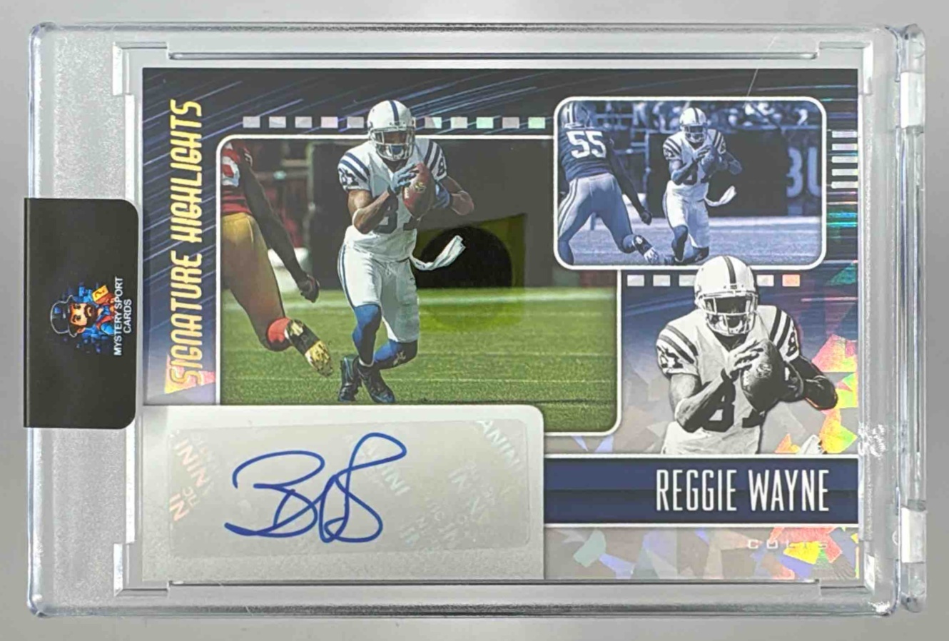 Card image for 2021 Panini Donruss Reggie Wayne Signature Highlights #SH28 Auto Colts
