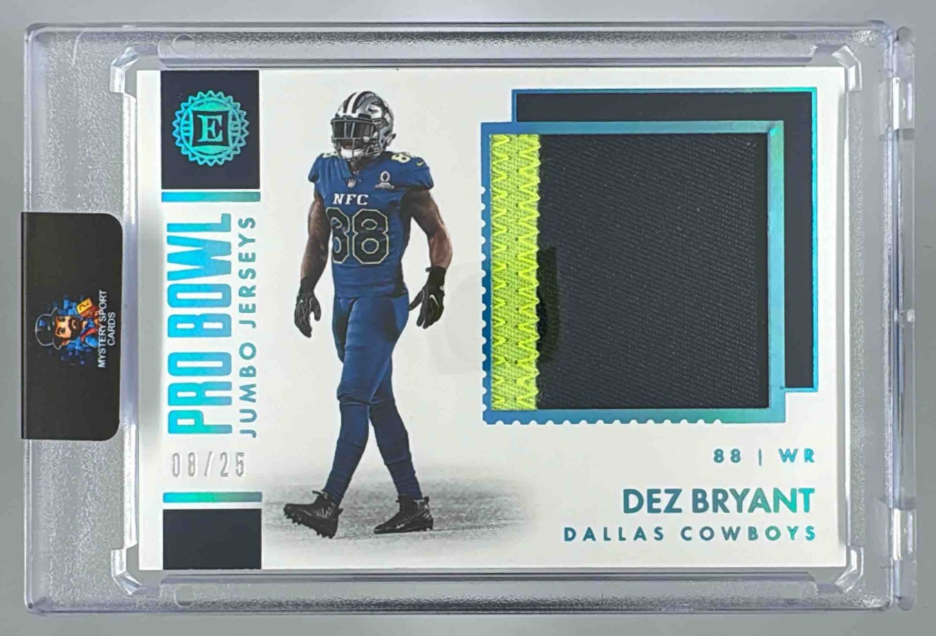 Card image for 2017 Panini Encased Dez Bryant Pro Bowl Jumbo Jerseys Sapphire /25 #20 Cowboys