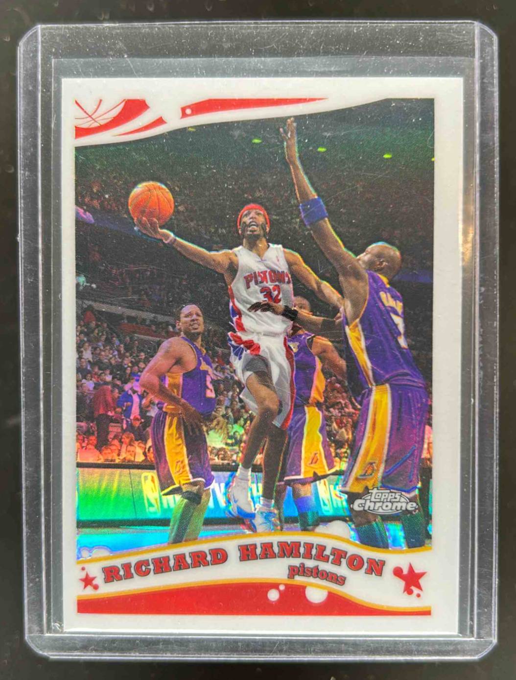 Card image for 2007-08 TOPPS CHROME RICHARD HAMILTON REFRACTOR /999 #61 DETROIT PISTONS