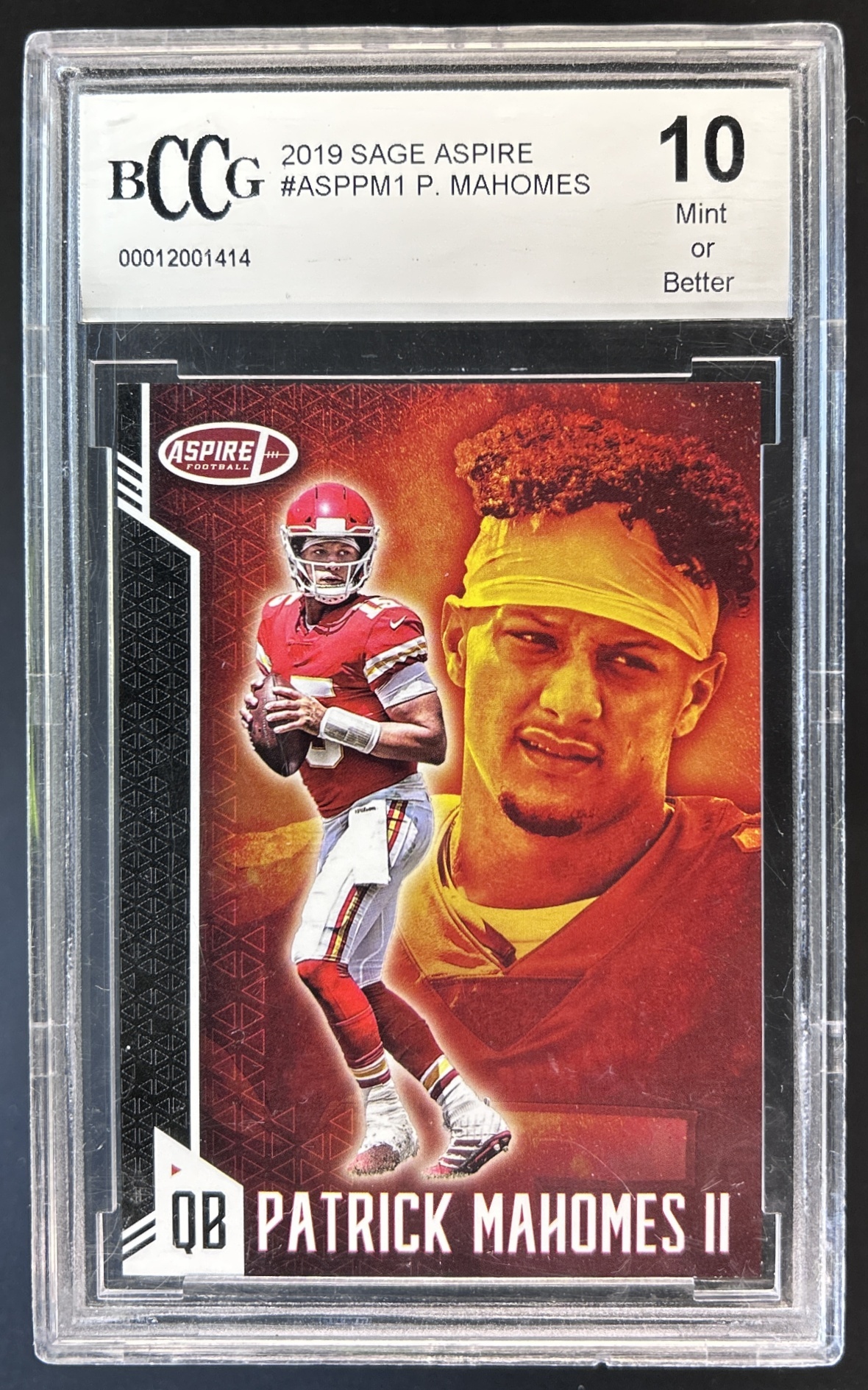 Card image for 2019 SAGE HIT PATRICK MAHOMES #ASP-PM-1 ASPIRE BCCG 10 KANSAS CITY CHIEFS