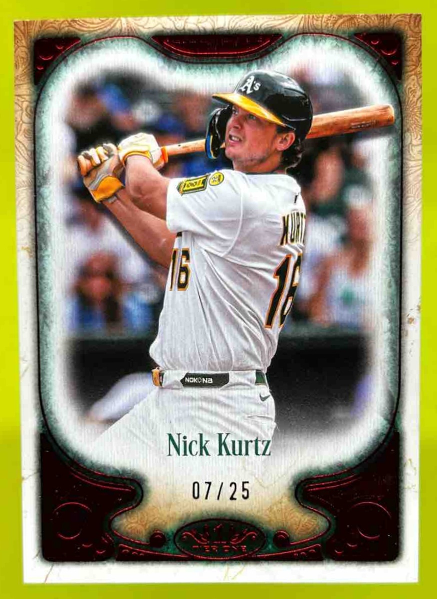 Card image for Nick Kurtz 2026 Topps Baseball Tier One 2 Red Foil /25 Athletics