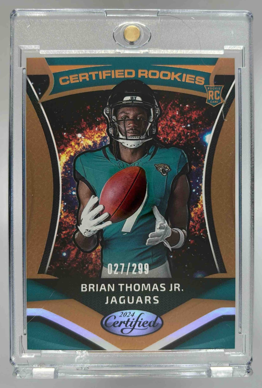 Card image for 2024 Panini Certified Brian Thomas Jr. Rookies Bronze Mirror /299 #14 RC Jaguars