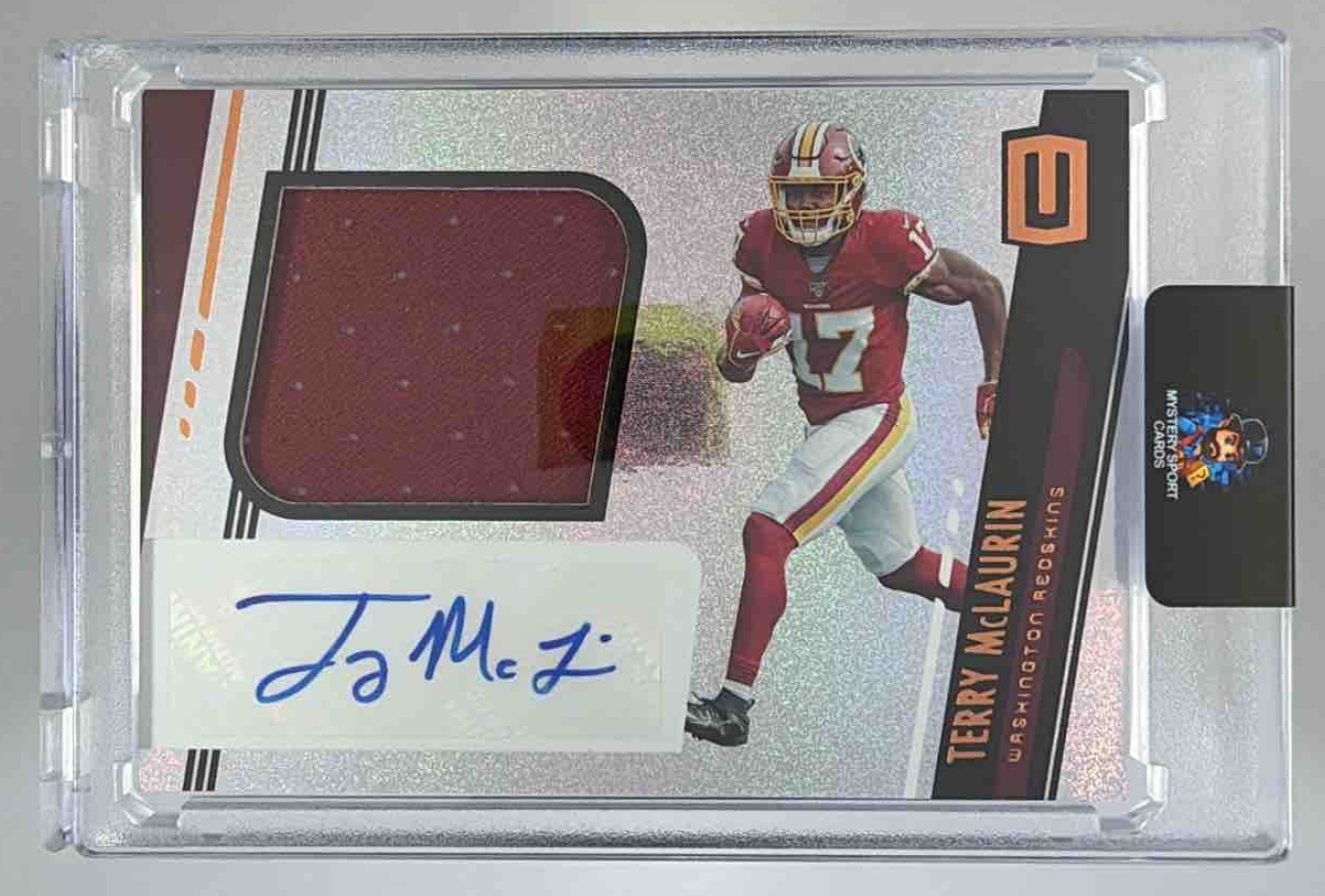 Card image for 2019 Panini Unparalleled Terry McLaurin Rookie Jersey Auto Tag 1/1 #333 RC Redskins