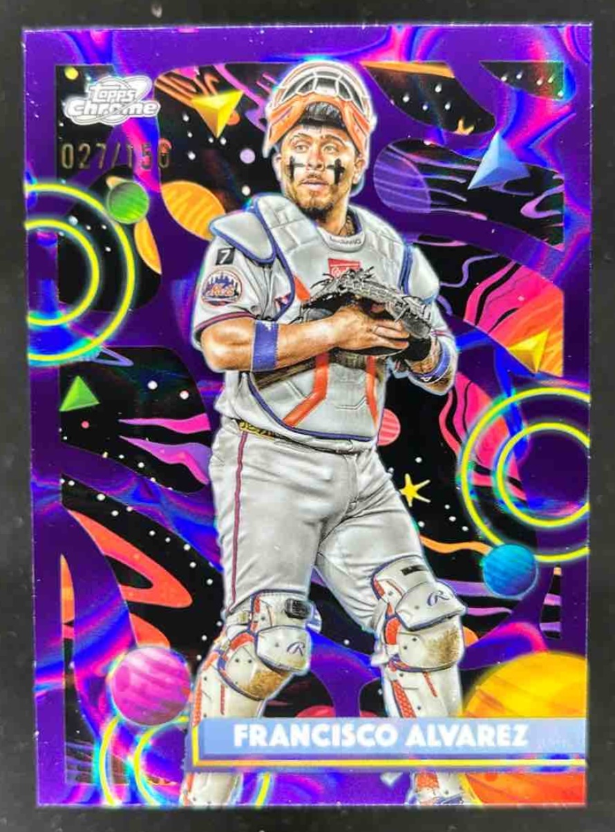 Card image for Francisco Alvarez 2025 Topps Cosmic Chrome Purple Nebula Refractor /150