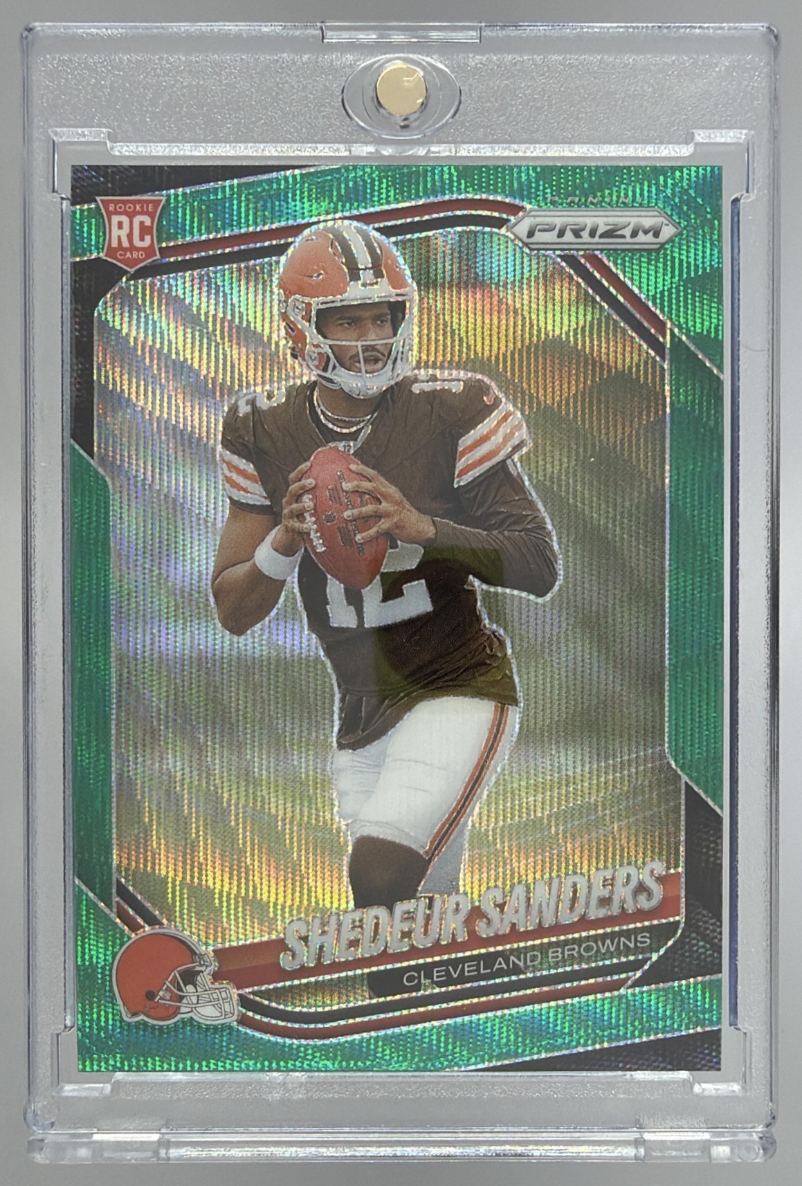 Card image for 2025 Panini Football Prizm Shedeur Sanders #302 RC Cleveland Browns