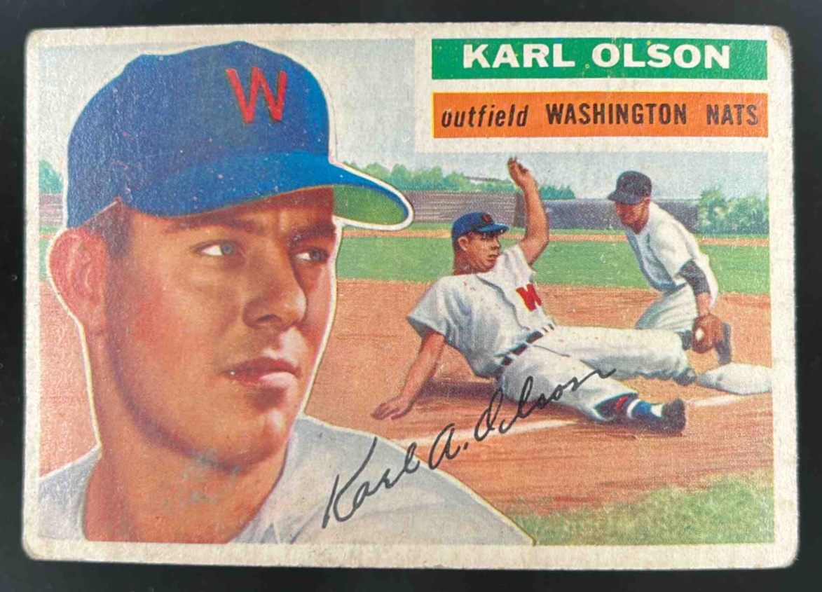 Card image for 1956 TOPPS BASEBALL KARL OLSON #322