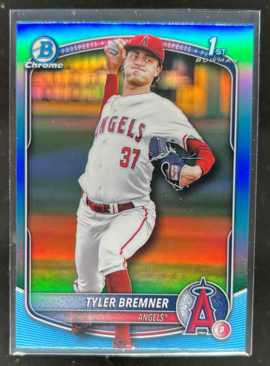 Card image for Tyler Bremner 2025 Bowman Draft Chrome Sky Blue Refractor
