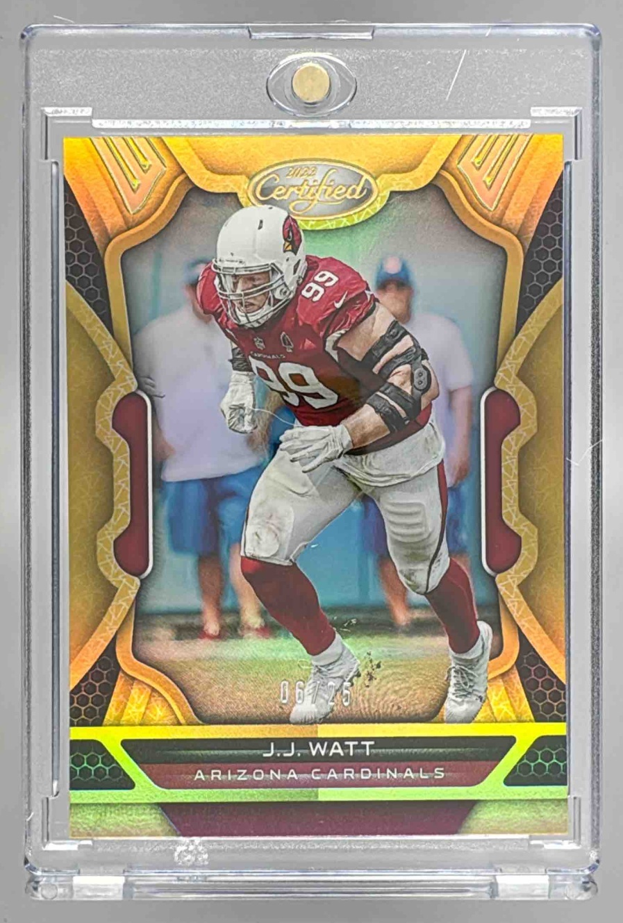 Card image for 2022 Panini Football Spectra J.J. Watt Interstellar /60 #3 Arizona Cardinals