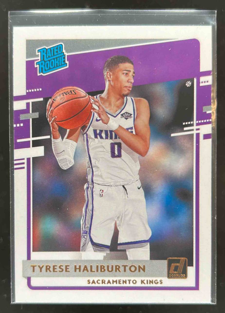 Card image for 2020-21 PANINI DONRUSS TYRESE HALIBURTON #231 RC ROOKIE SACRAMENTO KINGS