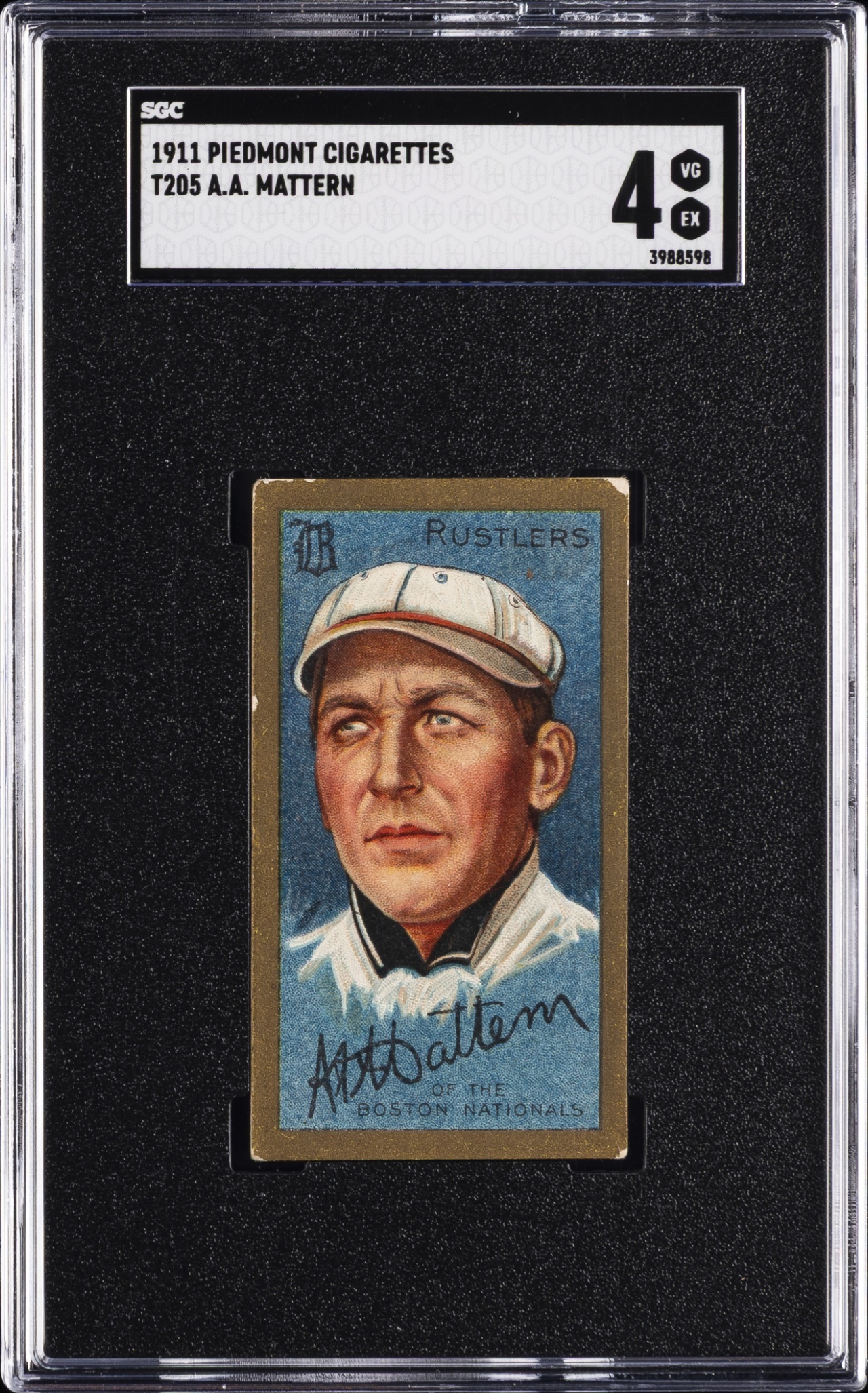 1911 T205 Piedmont A.A. Mattern SGC 4