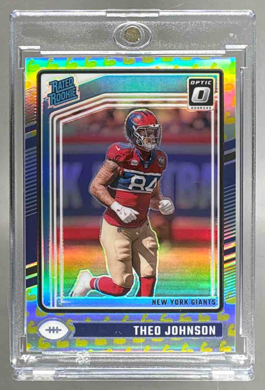 Card image for 2024 Panini Donruss Optic Theo Johnson Flex /149 #291 Rated Rookie Giants