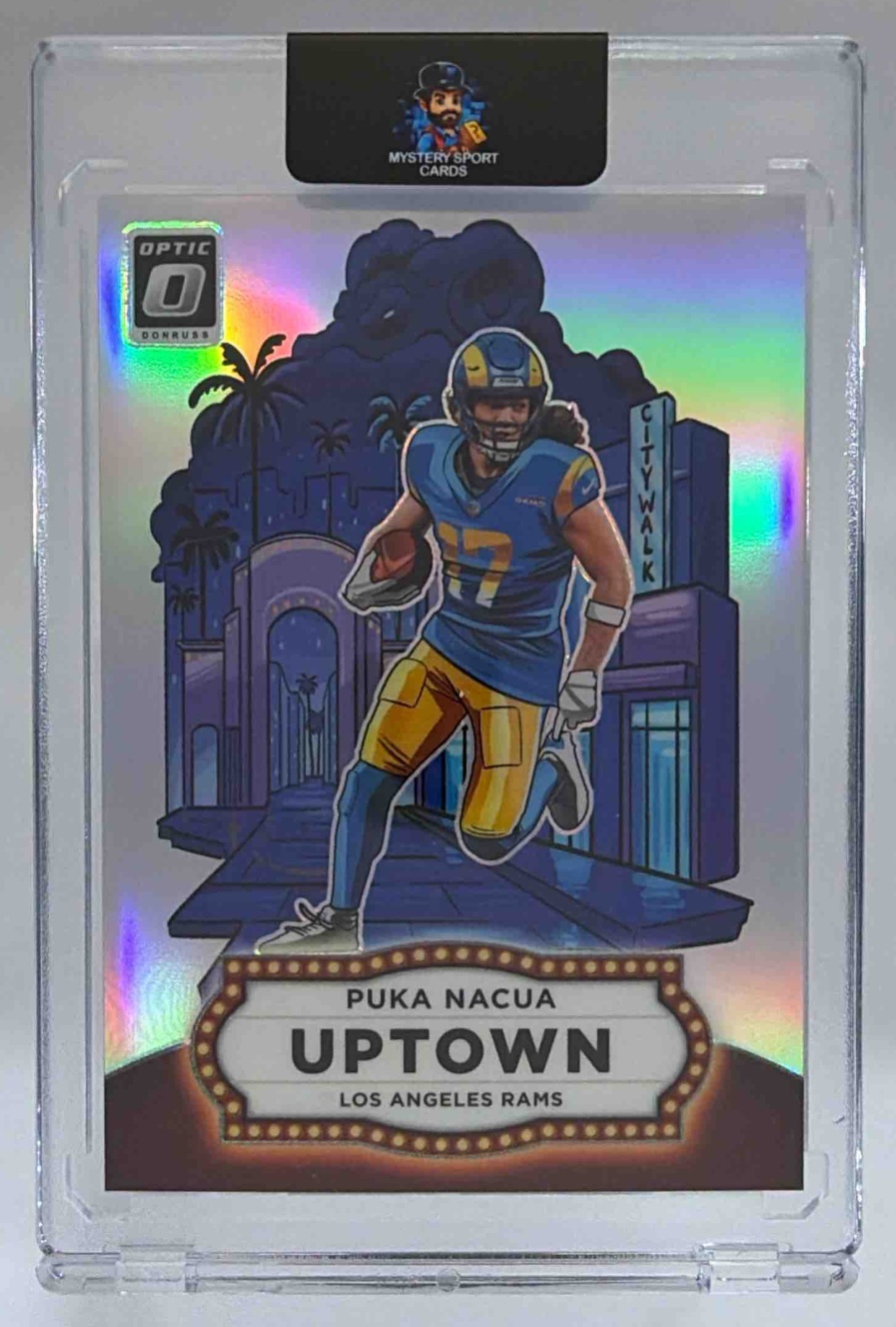 Card image for 2025 Panini Football Donruss Optic Puka Nacua Uptown #8 Los Angeles Rams