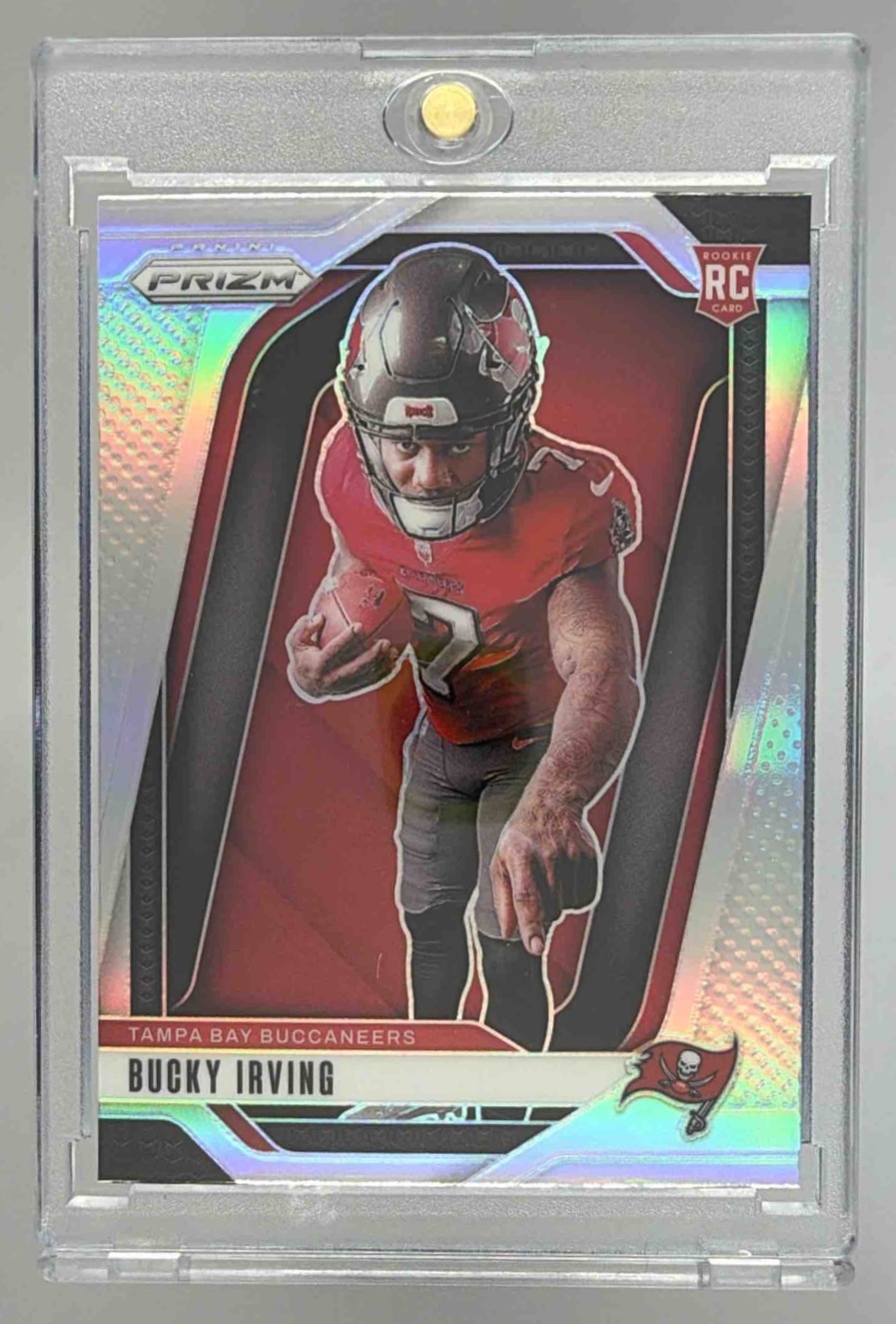 Card image for 2024 Panini Prizm Bucky Irving Rookie Variations #10 RC VAR Buccaneers