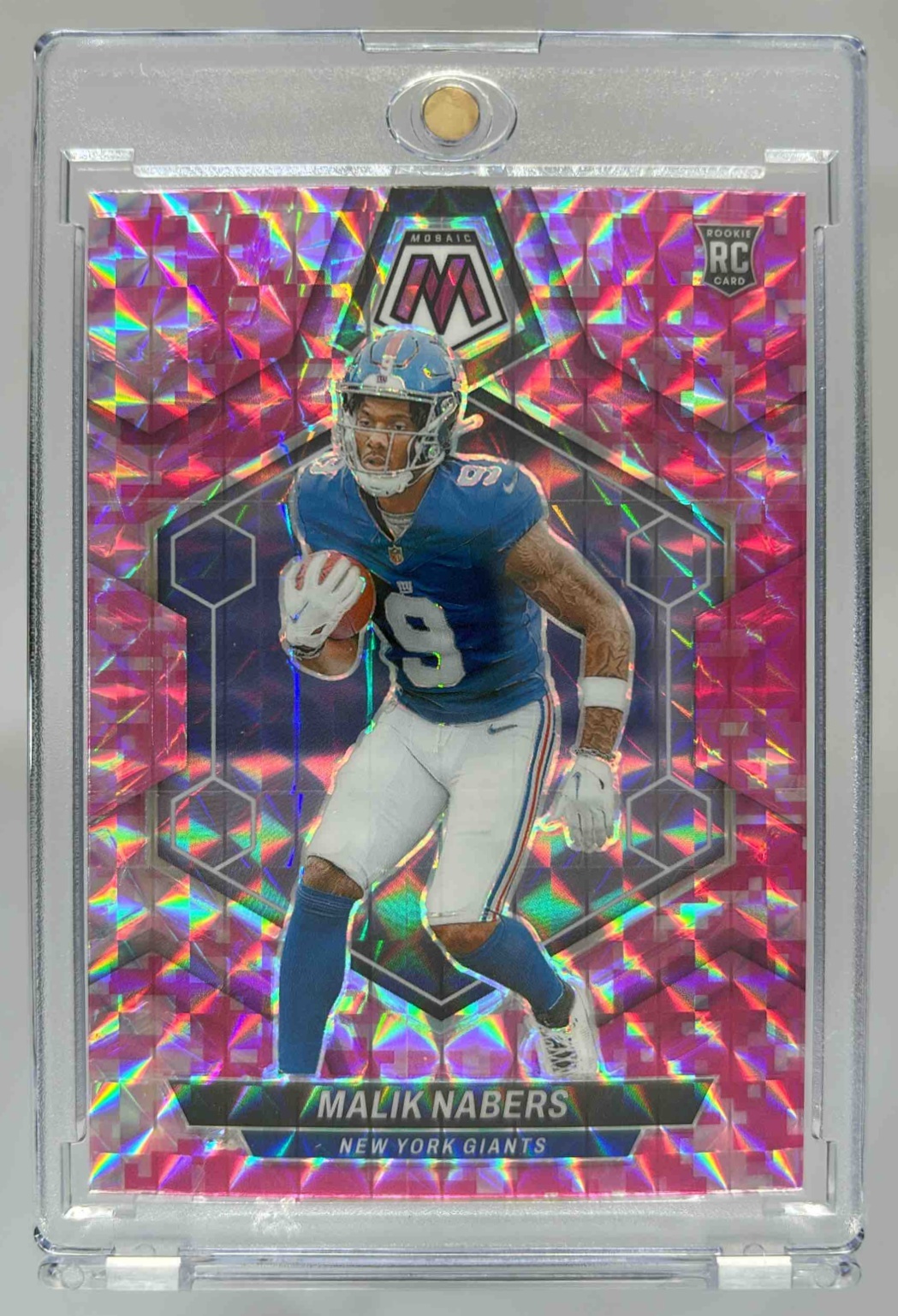 Card image for 2024 Panini Football Mosaic Malik Nabers #306 RC New York Giants