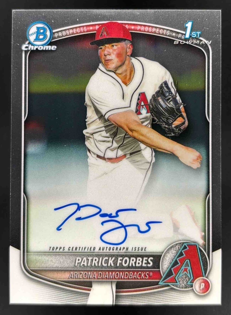 Card image for 2025 Bowman Draft Patrick Forbes Chrome Prospect Auto #CPA-PF Diamondbacks