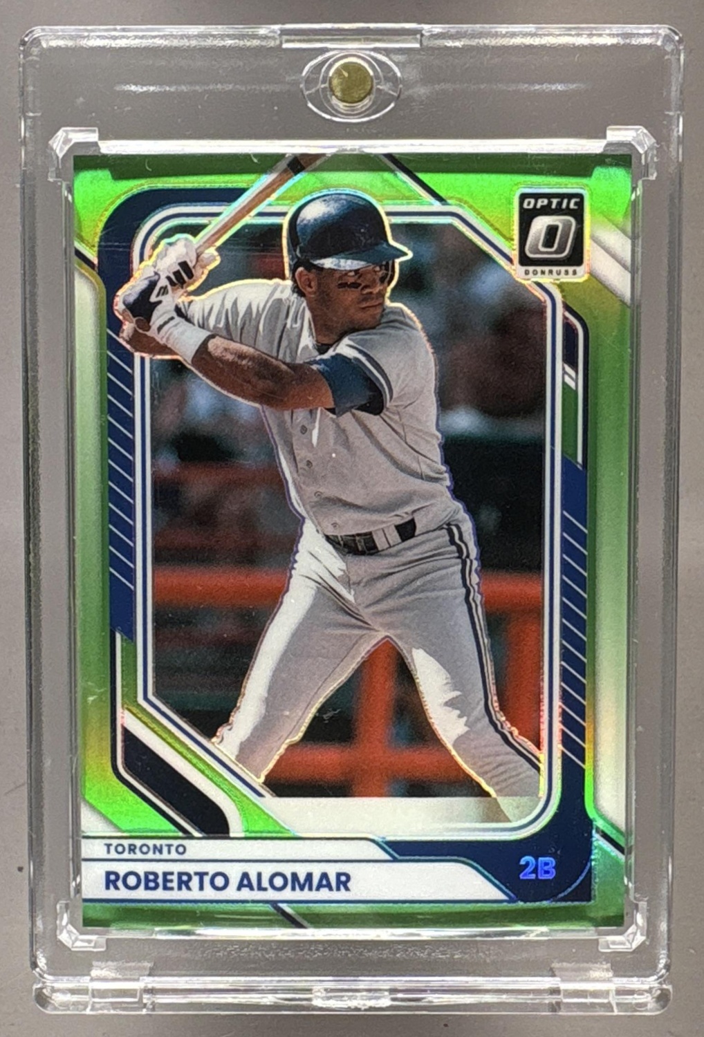 2026 PANINI DONRUSS ROBERTO ALOMAR #31 OPTIC LIME GREEN 86/149 BLUE JAYS