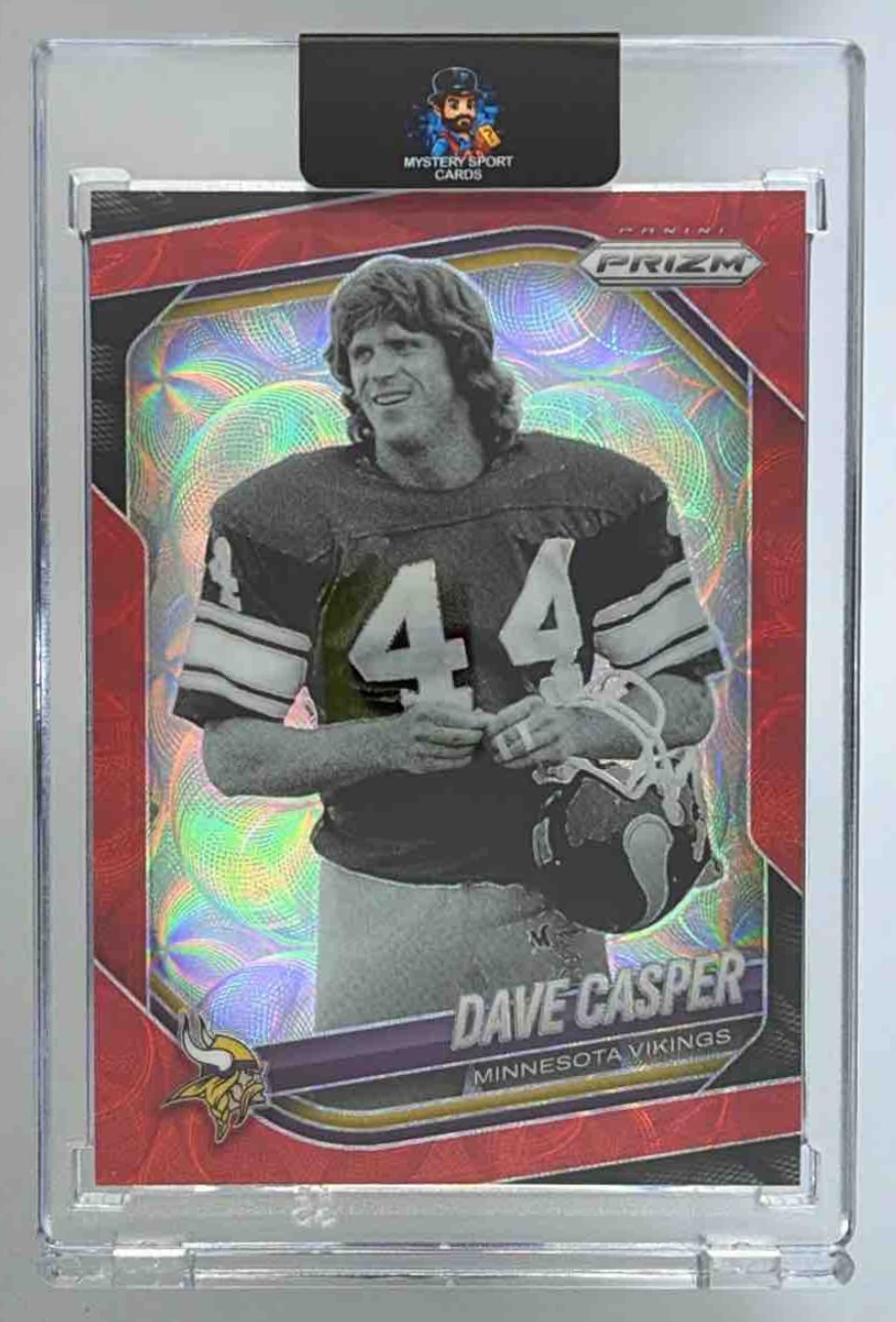 Card image for 2025 Panini Football Prizm Dave Casper Super Bowl LX /60 #256 Minnesota Vikings