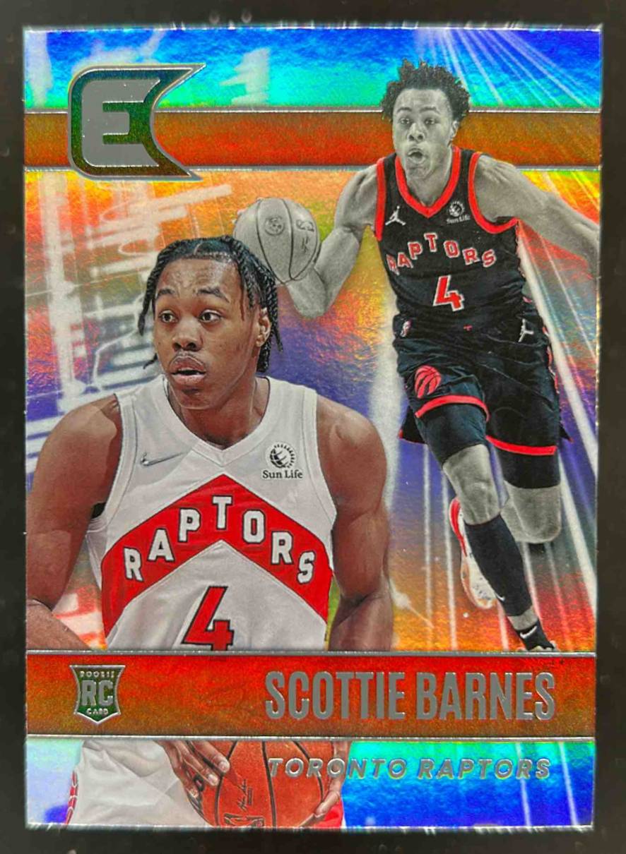 Card image for 2021-22 PANINI CHRONICLES SCOTTIE BARNES #332 RC ESSENTIALS TORONTO RAPTORS