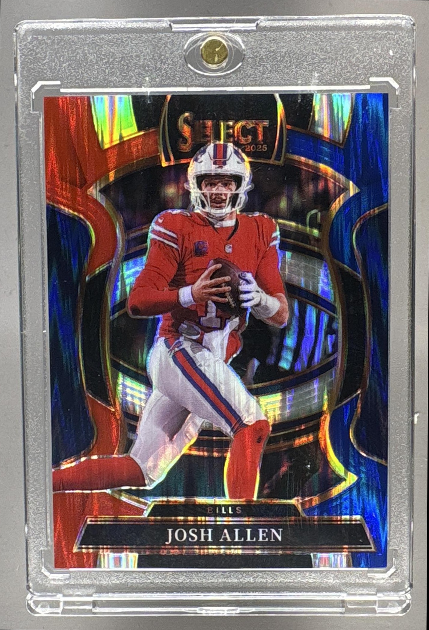 2025 PANINI SELECT JOSH ALLEN #86 CONCOURSE BLACK AND RED PRIZM SHOCK BILLS