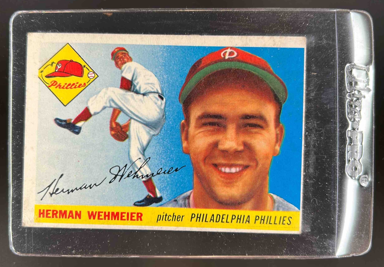 Card image for 1955 TOPPS BASEBALL HERMAN WEHMEIER #29A PHILADELPHIA PHILLIES