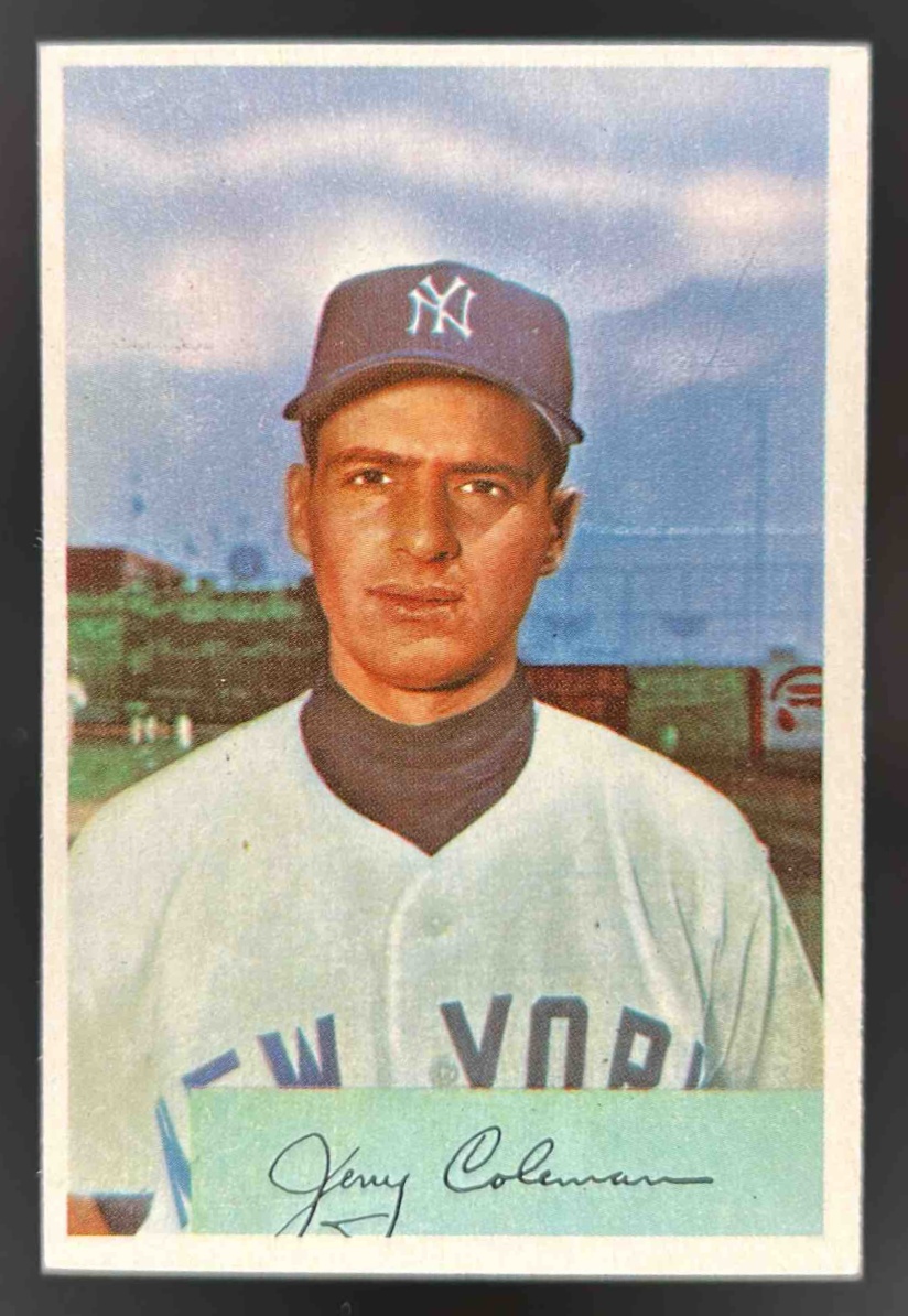 Card image for 1954 BOWMAN BASEBALL JERRY COLEMAN #81B NEW YORK YANKEES