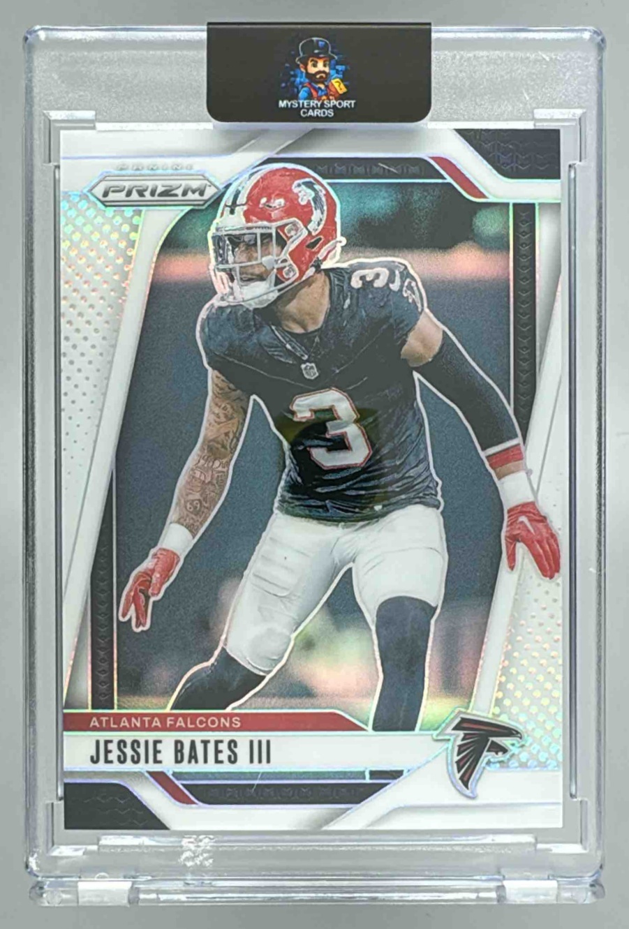 Card image for 2024 Panini Football Prizm Jessie Bates III White /35 #14 Atlanta Falcons