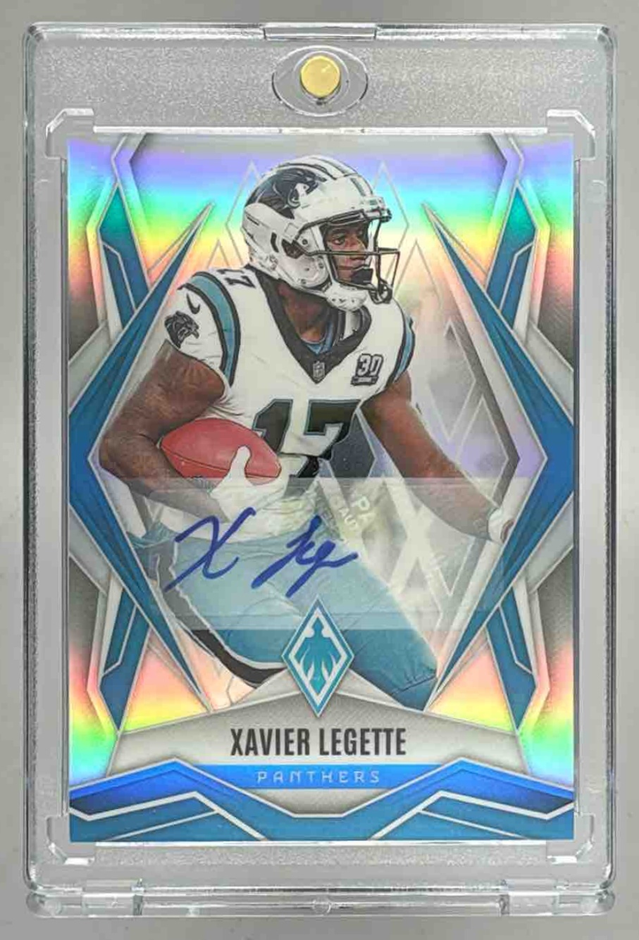 Card image for 2025 Panini Football Phoenix Xavier Legette Auto /199 #70 Carolina Panthers