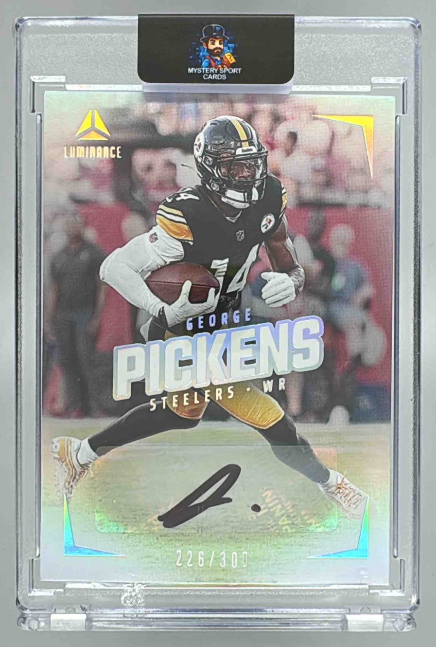Card image for 2024 Panini Football Luminance George Pickens Auto /300 #60 Pittsburgh Steelers