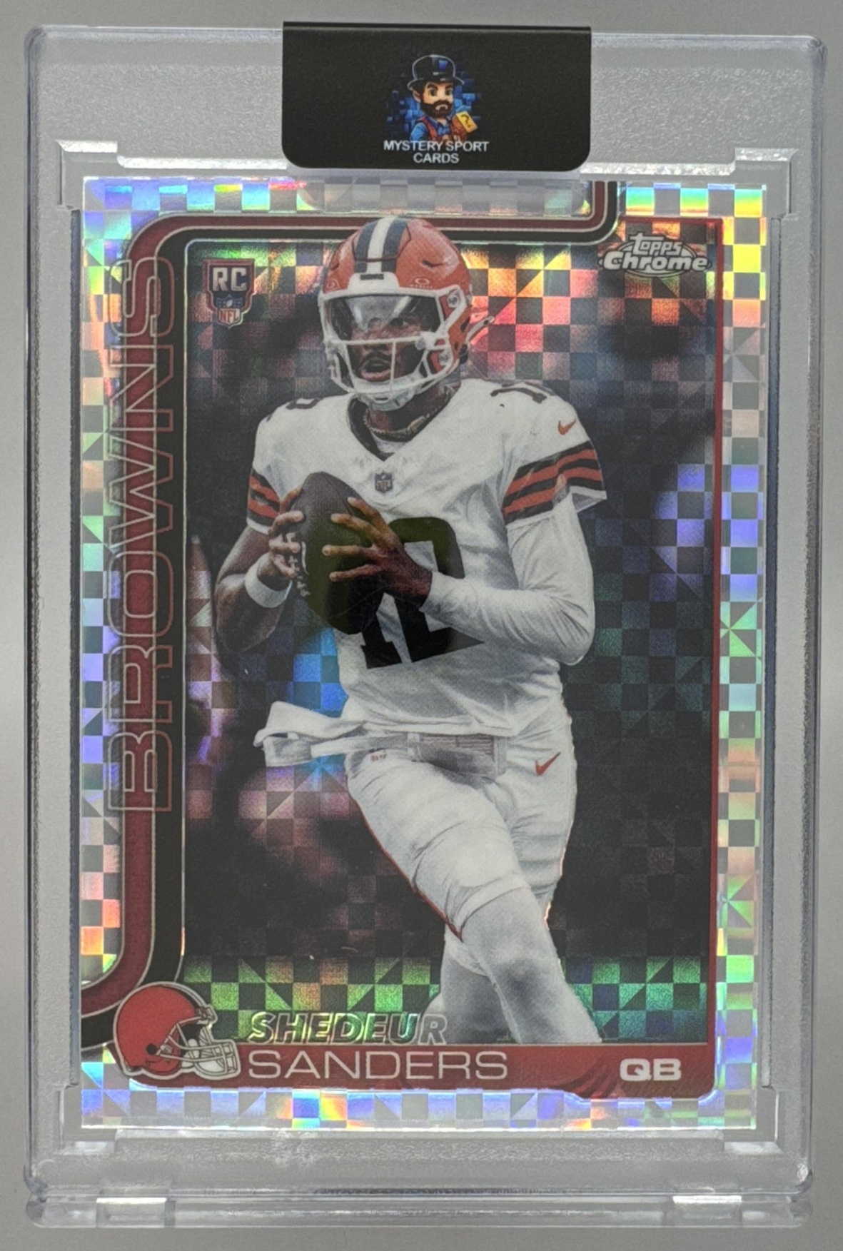 Card image for 2025 Topps Football Chrome Shedeur Sanders Rookie #315 RC Cleveland Browns