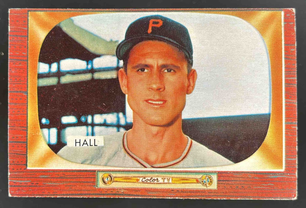 Card image for 1955 BOWMAN BASEBALL BOB HALL #113 RC PITTSBURGH PIRATES