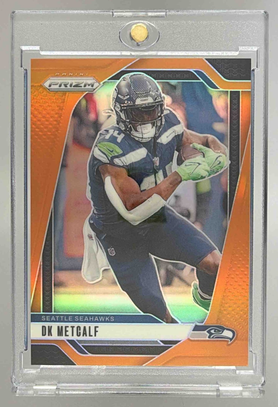Card image for 2024 Panini Football Prizm DK Metcalf Orange /249 #261 Seattle Seahawks