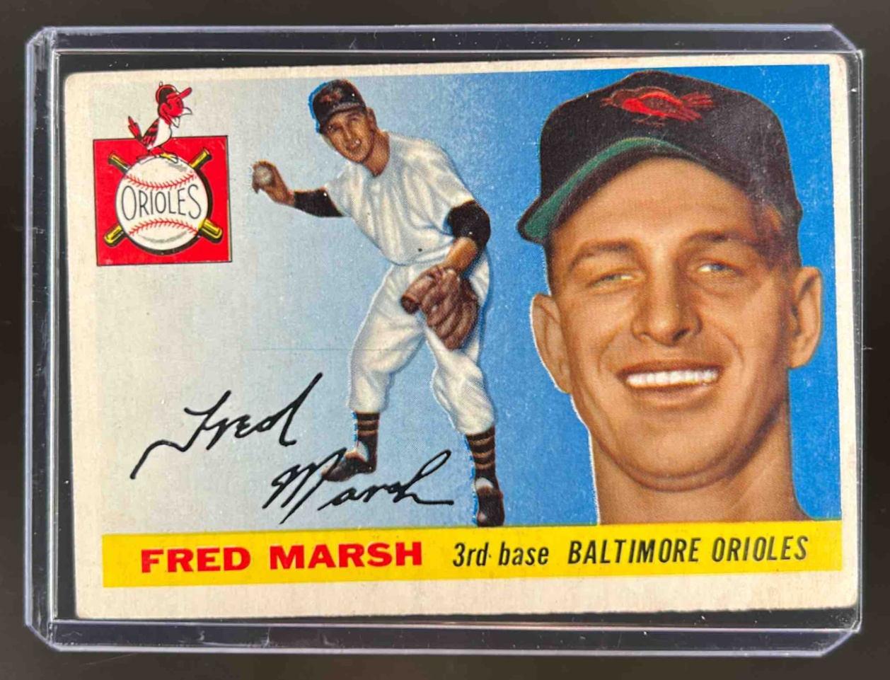 Card image for 1955 TOPPS BASEBALL FRED MARSH #13 BALTIMORE ORIOLES