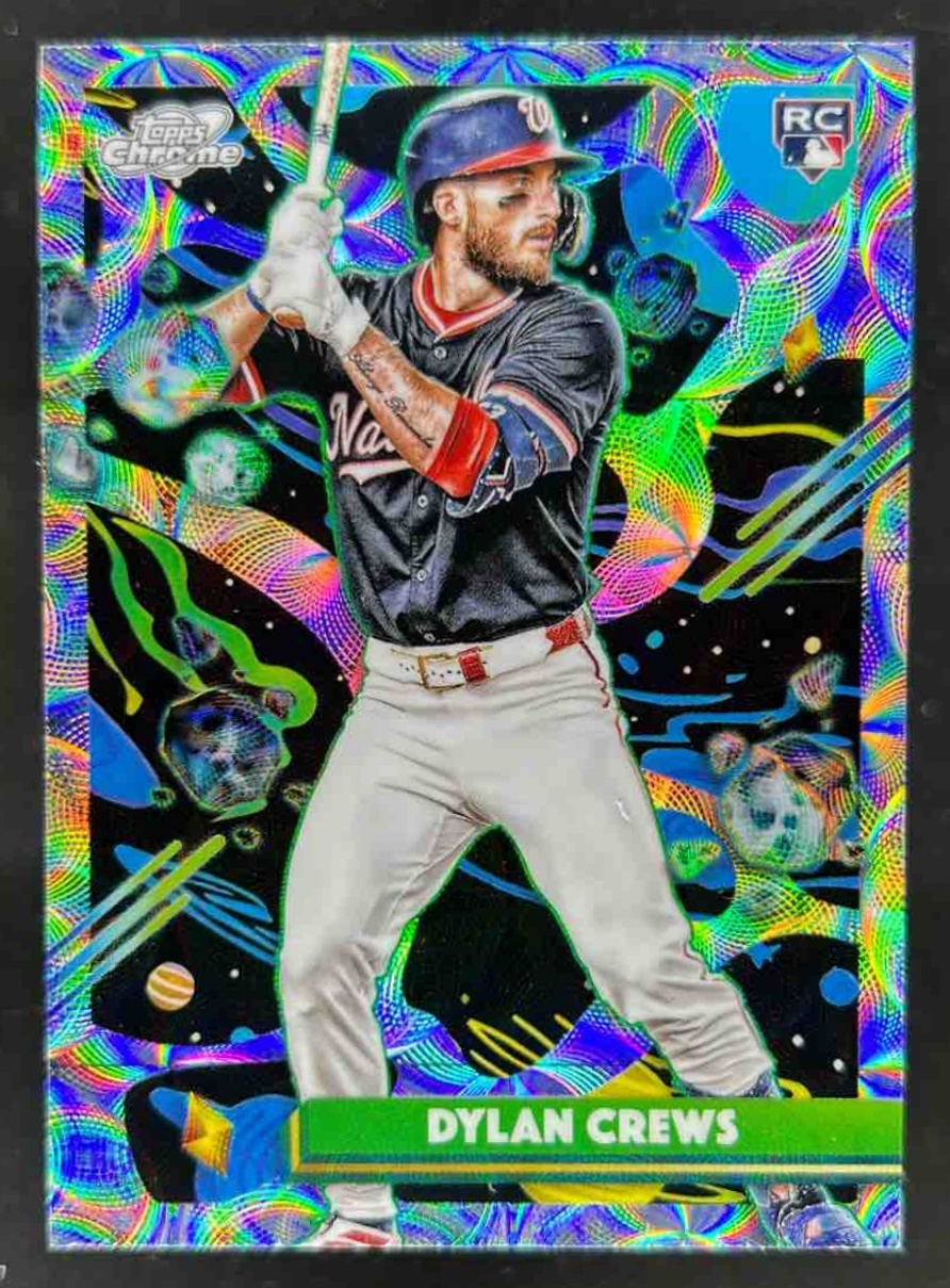 Card image for Dylan Crews 2025 Topps Cosmic Chrome Nucleus Refractor
