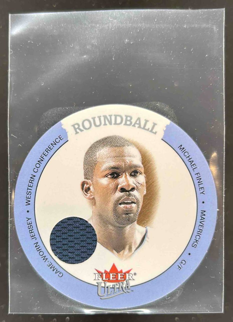 Card image for 2003-04 Fleer Ultra Michael Finley Roundball Discs Game Used #D-MF MEM