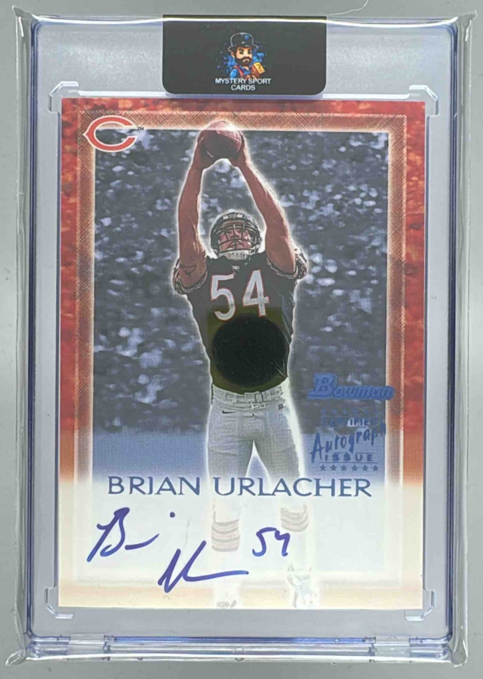Card image for 2000 Bowman Football Brian Urlacher Auto #BU RC Chicago Bears