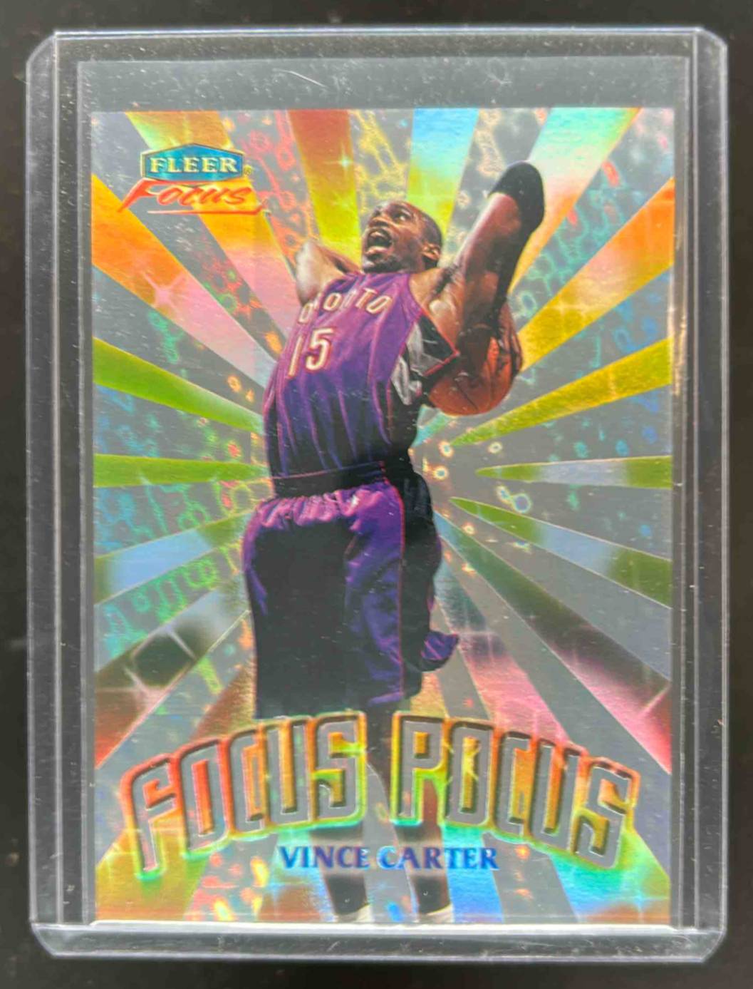 Card image for 1999-00 FLEER FOCUS VINCE CARTER POCUS #1 FP TORONTO RAPTORS