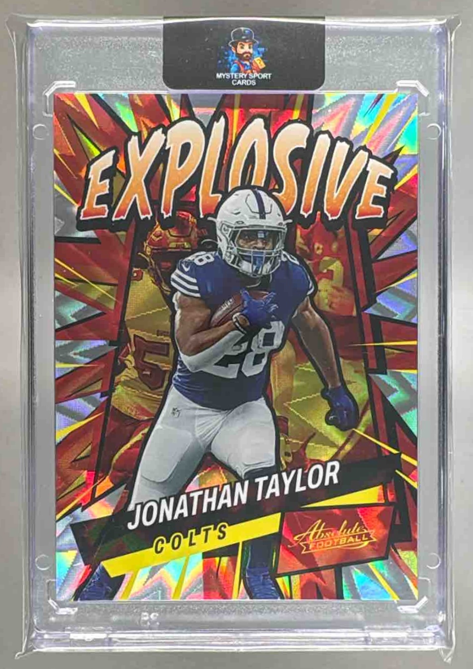 Card image for 2022 Panini Football Absolute Jonathan Taylor Explosive #E16 Indianapolis Colts