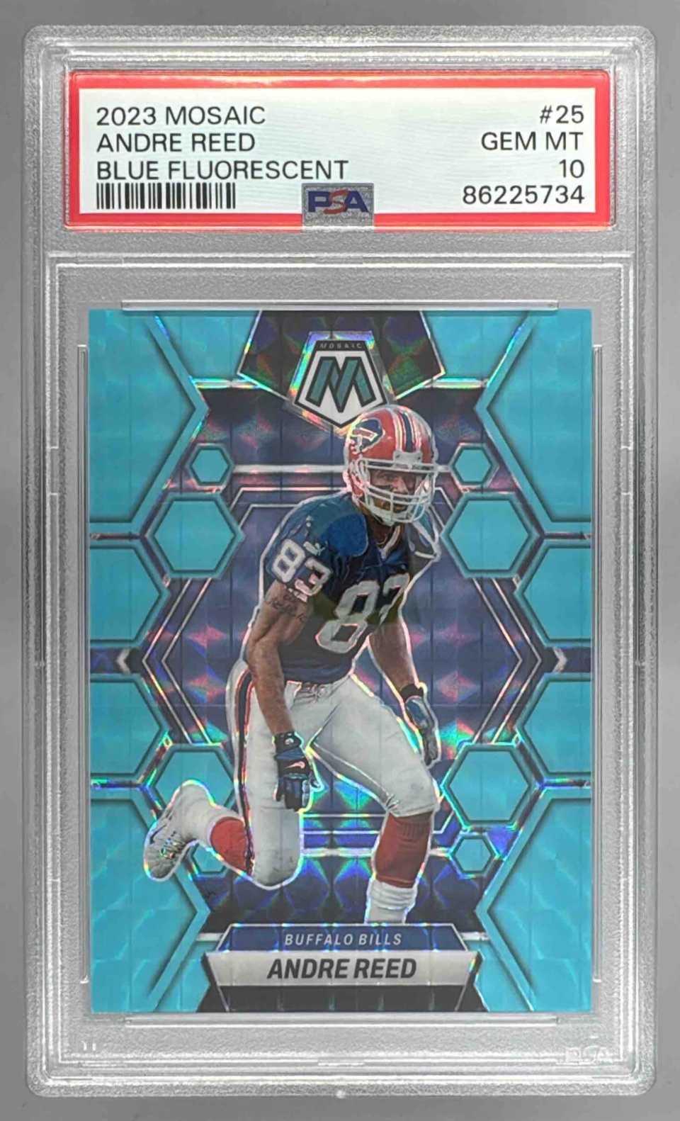 Card image for 2023 Panini Mosaic Andre Reed Tessellation Mosaic Prizm /15 #25 Bills