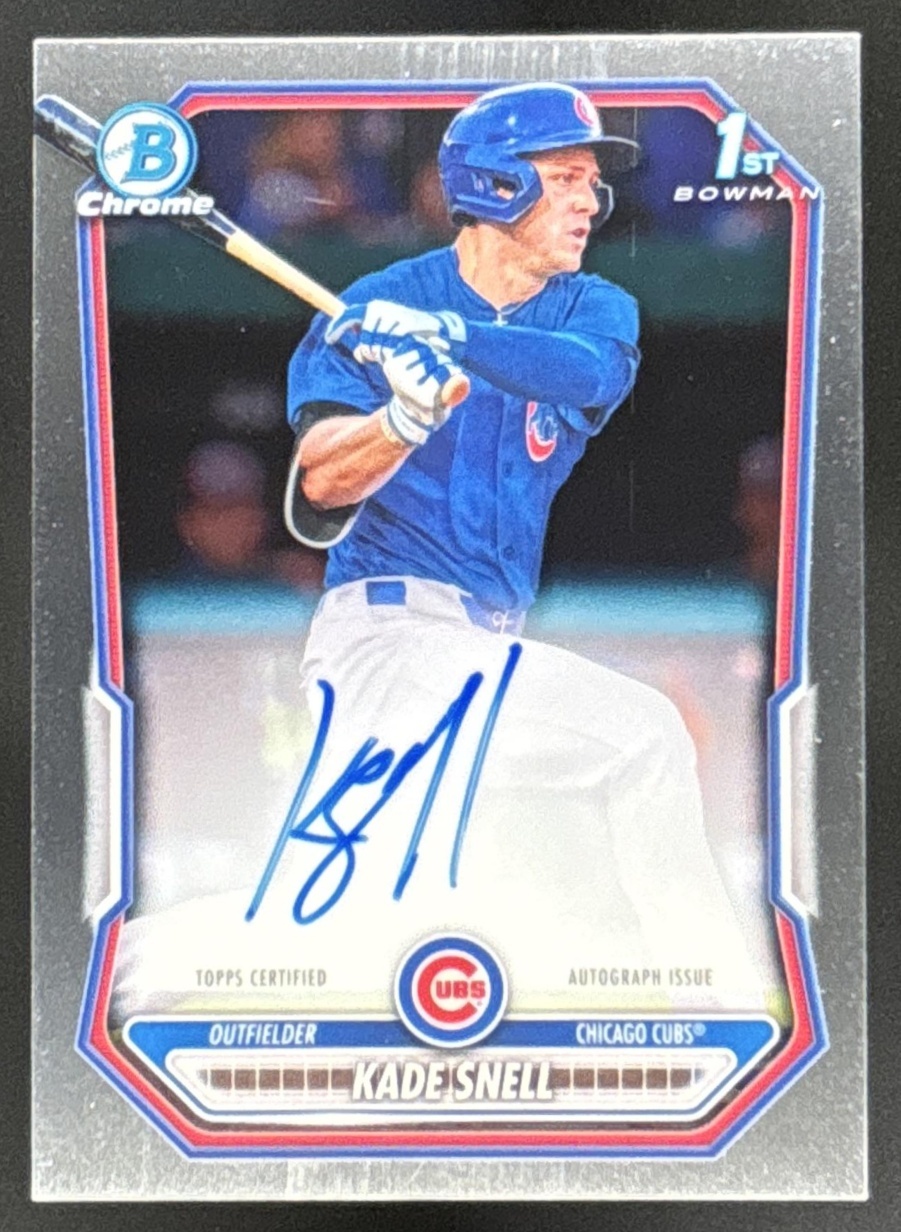 Card image for Kade Snell 2026 Bowman Chrome Prospect Auto Chicago Cubs
