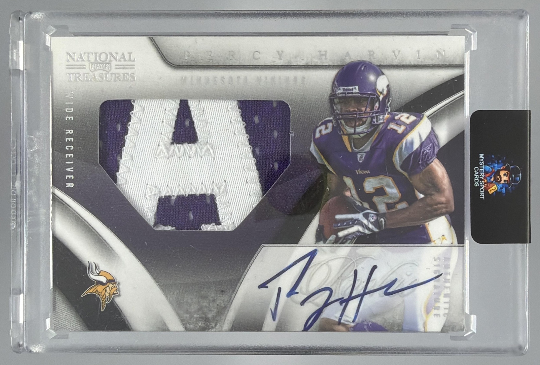 Card image for 2009 Playoff National Treasures Percy Harvin /99 #129 MEM Auto RC Vikings