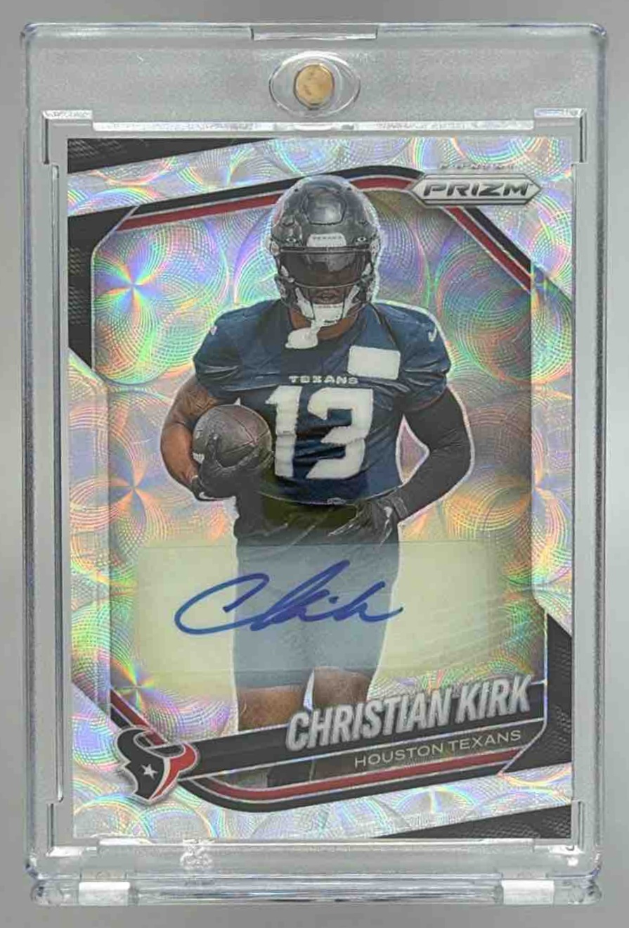 Card image for 2025 Panini Football Prizm Christian Kirk Choice Auto /100 #3 Houston Texans
