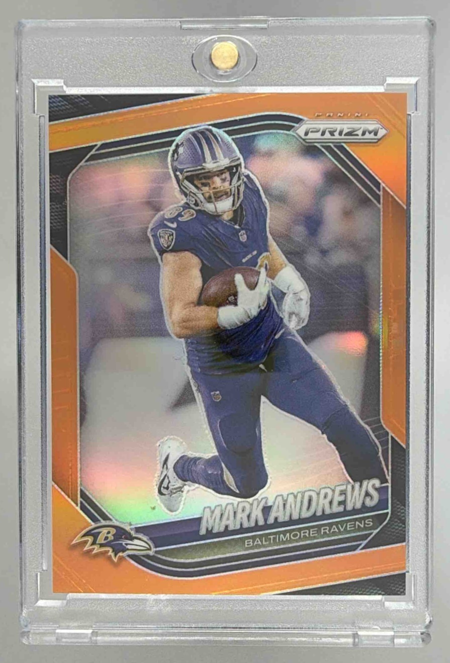 Card image for 2025 Panini Football Prizm Mark Andrews Orange /249 #259 Baltimore Ravens