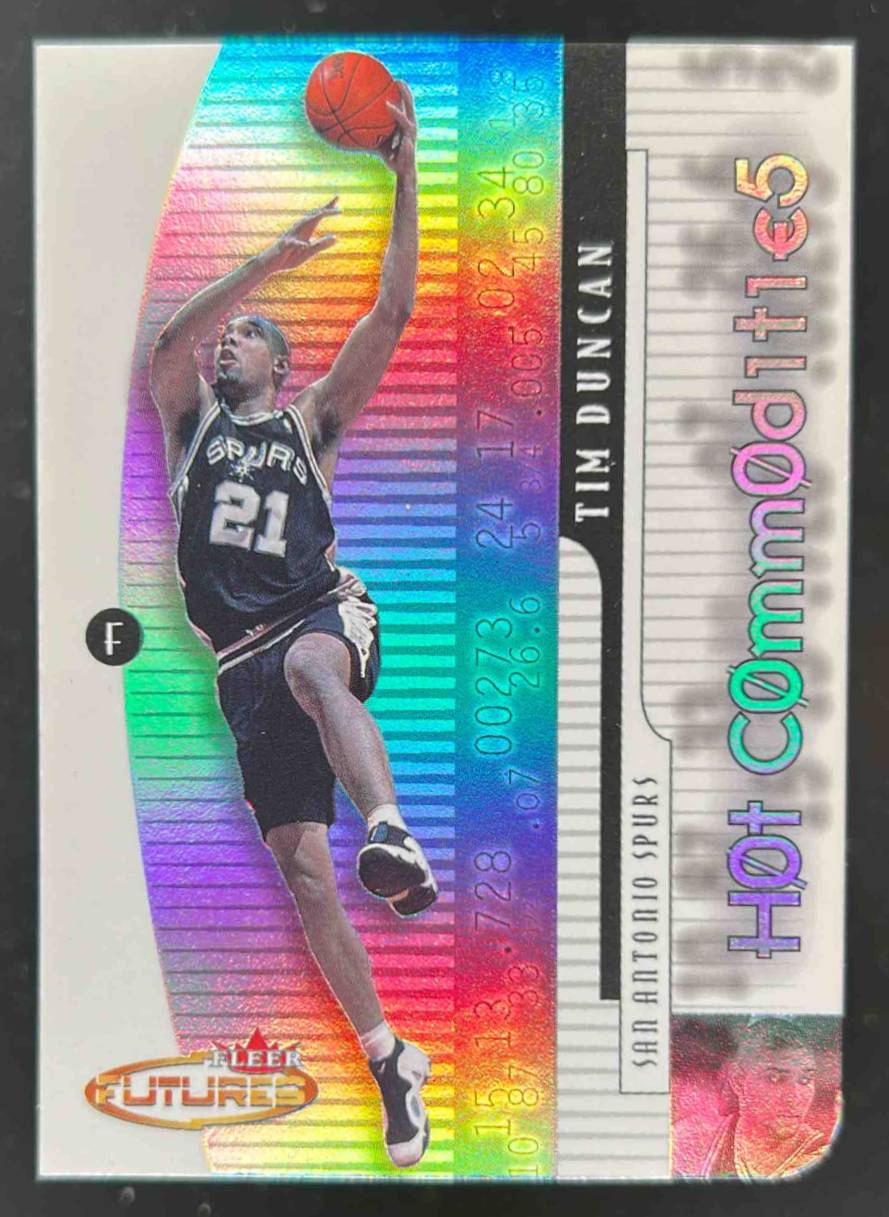 Card image for 2000-01 FLEER FUTURES TIM DUNCAN HOT COMMODITIES #8 HC SAN ANTONIO SPURS