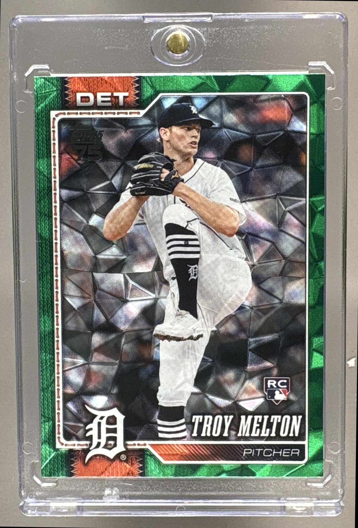 2026 TOPPS SERIES 1 TROY MELTON #212 GREEN SPRING TRAINING 89/99 RC TIGERS