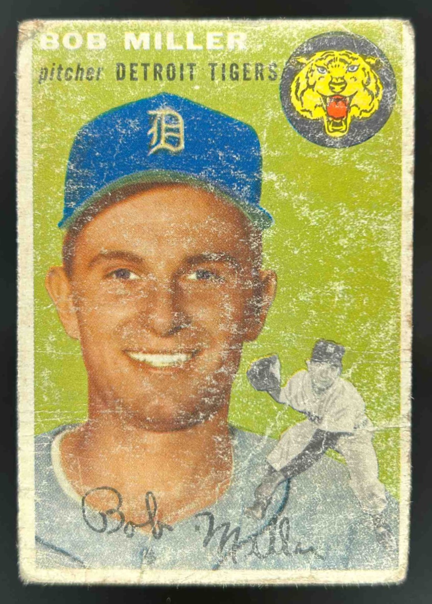 Card image for 1954 TOPPS BASEBALL BOB MILLER #241 RC DETROIT TIGERS