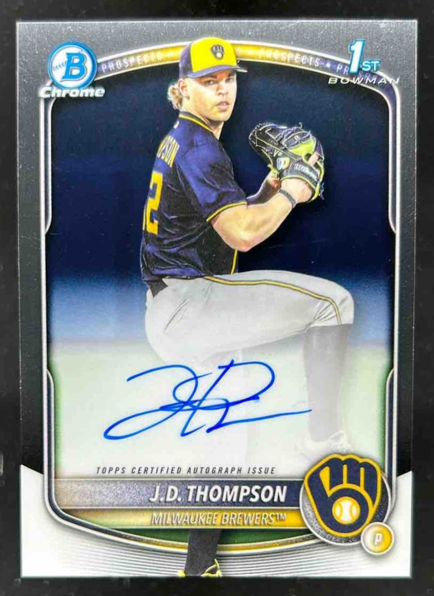Card image for J.D. Thompson 2025 Bowman Draft Chrome Prospect Auto