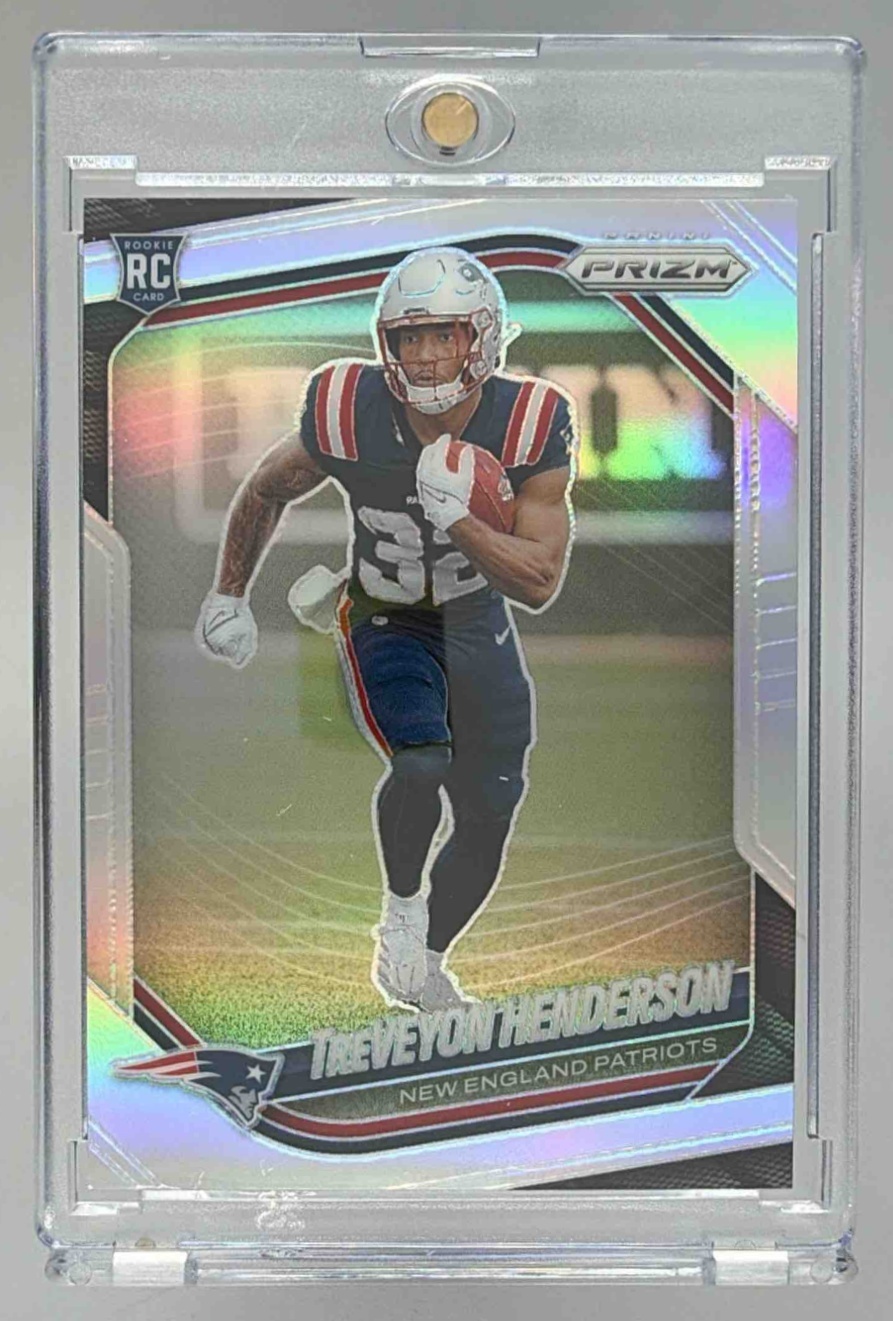 Card image for 2025 Panini Football Prizm TreVeyon Henderson #343 RC New England Patriots