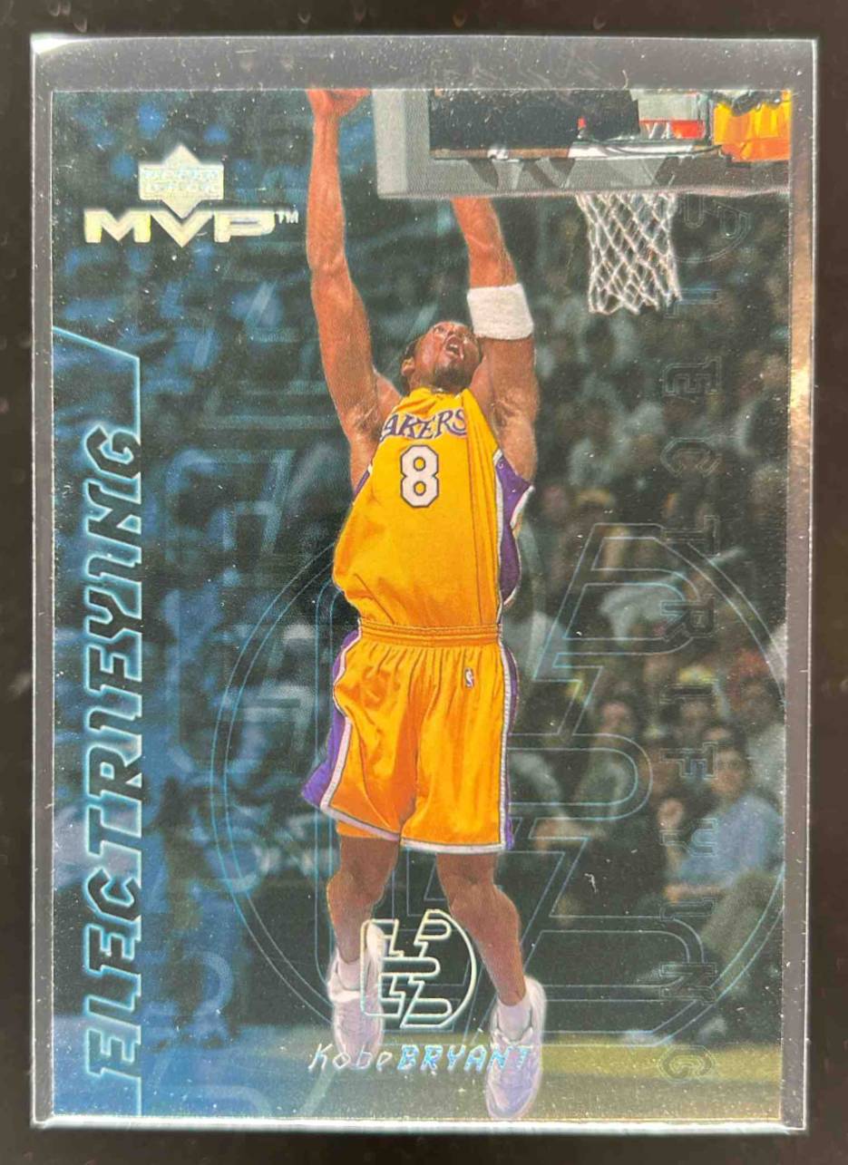 Card image for 2000-01 UPPER DECK MVP KOBE BRYANT ELECTRIFYING #E8 LOS ANGELES LAKERS