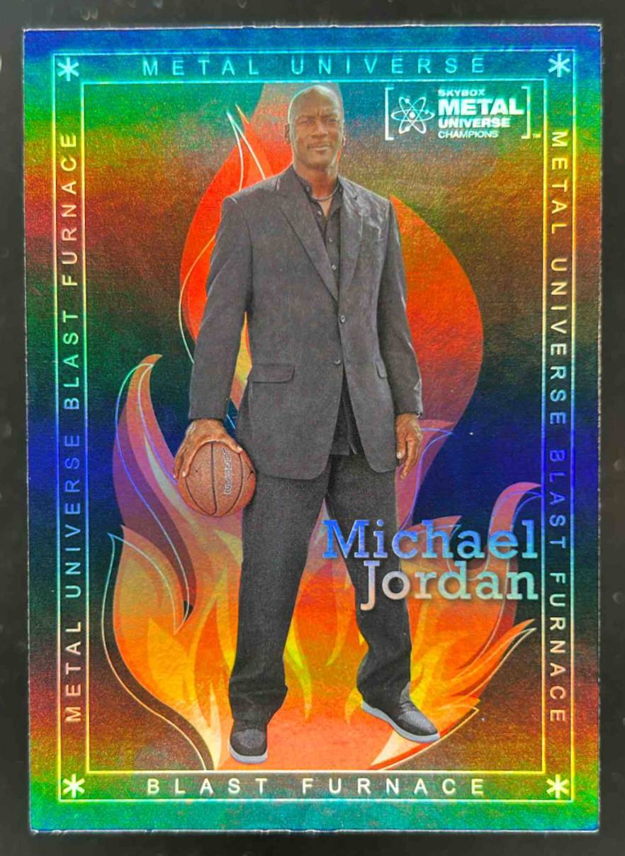 Card image for 2021 SKYBOX METAL UNIVERSE CHAMPIONS MICHAEL JORDAN BLAST FURNACE #BF-1