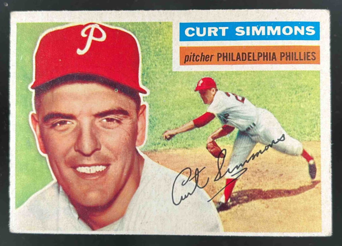 Card image for 1956 TOPPS BASEBALL CURT SIMMONS #290 PHILADELPHIA PHILLIES